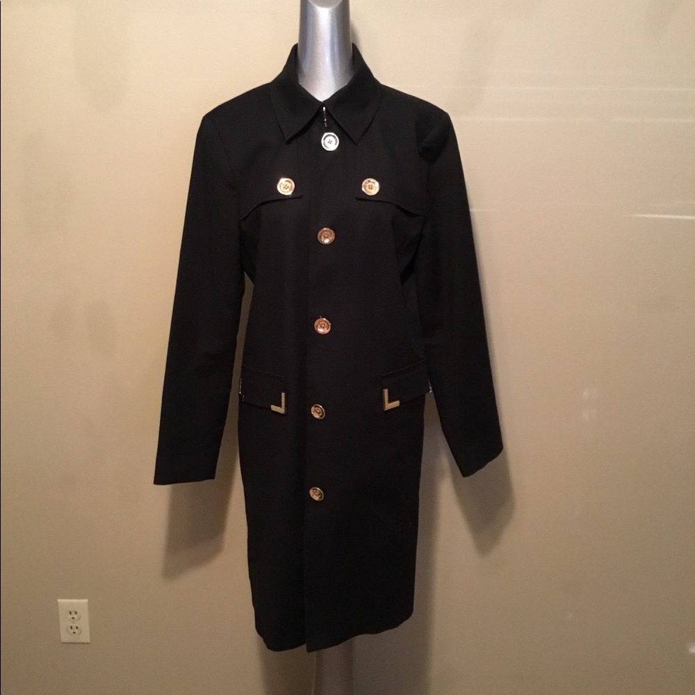 Michael Kors black trench coat jacket